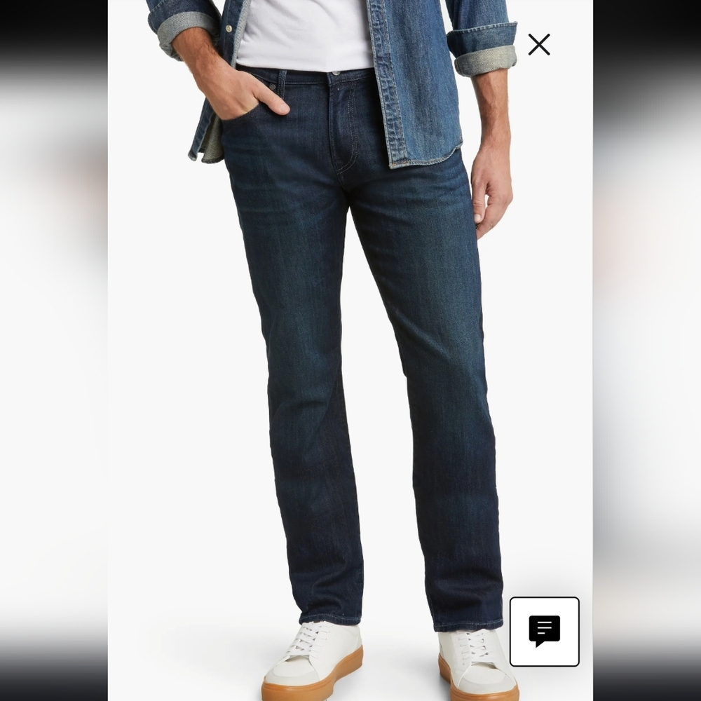 7 For All Mankind Jeans Mens Straight Blue Sz 30"x32" Classic Casual Comfortable